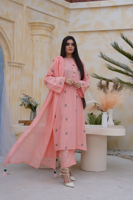 3 Piece Embroidery Lawn (Unstitched)